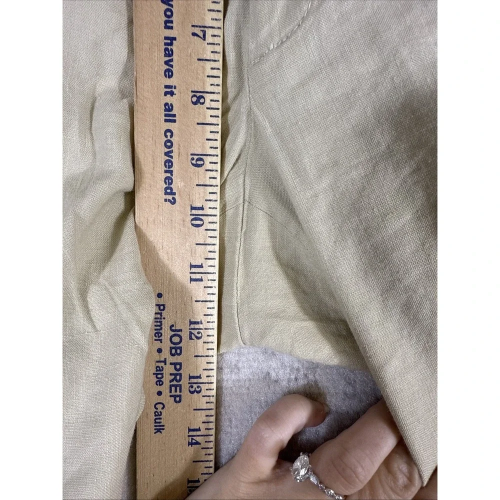 Banana Republic Harrison‎ Pants Womens Size 2 Beige Linen Flare Hippie